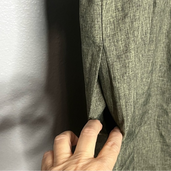 Bloom Chic Jumpsuit Short Dolan Sleeve V Neck Women 10 Green Wide Leg Smocked - Picture 6 of 12